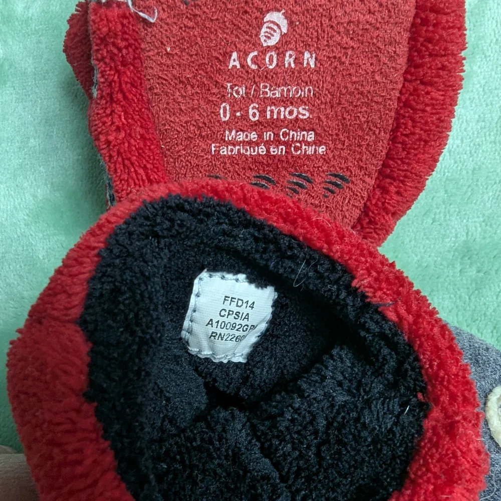 Acorn Ladybug Baby Slippers 0-6 Month